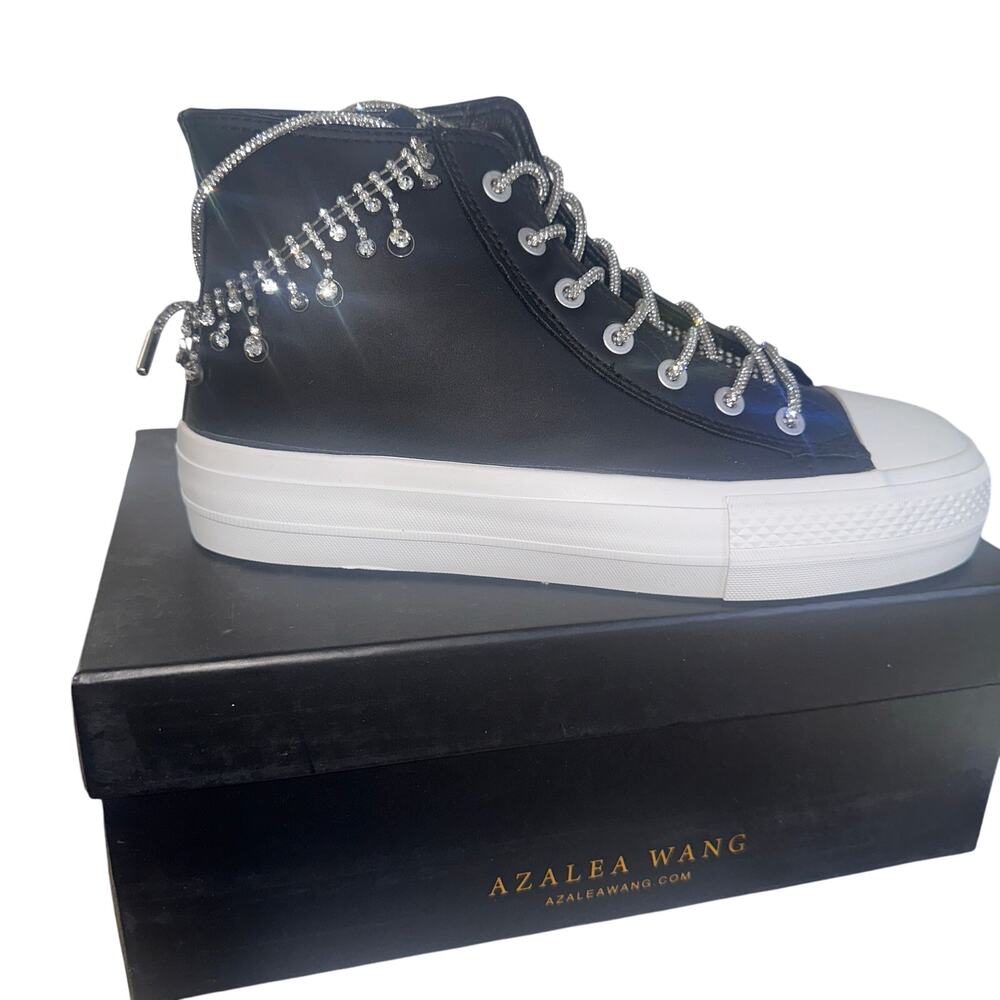 Azalea wang raspberry black high top sneakers black